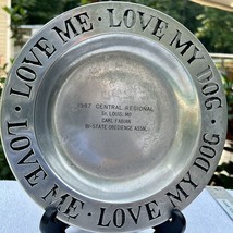 Wilton Armetale Love Me Love My Dog Pewter Plate Award RWP 1987 Dog Show Award - £11.11 GBP