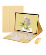 for iPad 5th Generation 9.7 2017 (Yellow Keyborad +Mouse + Flip case) Bl... - $177.00
