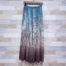 White House Black Market Chiffon Snakeskin Ombre Maxi Skirt Blue Brown W... - $39.59