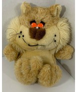 Vintage MTY International Plush Lion Cat Bear orange droopy sleepy eyes ... - £36.87 GBP