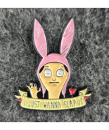BOB&#39;S BURGERS Louise Belcher I Want To Slap It Enamel Pin - Backpack Jac... - $9.05 CAD