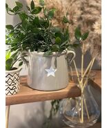 Ceramic Pot with Star - Grey 10cm - $9.01