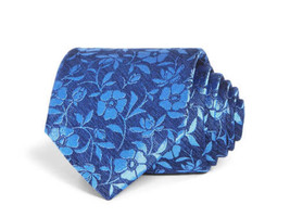 allbrand365 designer Flower Stem Silk Classic Tie,Blue,One Size - £46.61 GBP