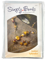 Annie&#39;s Attic Simply Beads Amber Splendor Kit Month Club Necklace Earrin... - $19.24