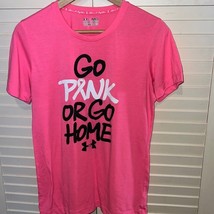 Under Armour breast cancer, short sleeve shirt, heat gear, semi fitted - £10.80 GBP