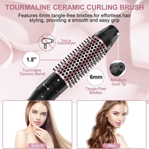Professional title: &quot;Tourmaline Ionic Round Brush 1.5 Inch Curling Iron with Dou - £28.36 GBP