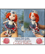Sailor Girl, Crochet Pattern, Crochet Doll, Sailor Girl, PDF Pattern. - $5.00