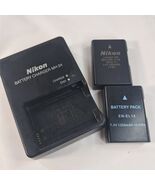 Nikon MH-24 battery charger &amp; 2 batteries En-el14 for dslr Digital slr c... - $764.64 MXN