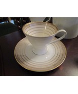 ROSENTHAL GERMANY COFFEE SET  WHITE AND GOLD  8 PCS -V- PATTERN  - £155.70 GBP