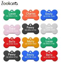 Double sided Quality Engraved Dog Bone Tag For Dog Collar With Personalized Engr - £2.35 GBP