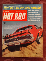 Rare HOT ROD Magazine January 1969 Chevy z28 Camaro 302 Supercars Mercury Cougar - £16.98 GBP