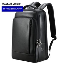 Genuine Leather Backpack Laptop Mens Business Casual Waterproof Back Pack Male C - £218.89 GBP