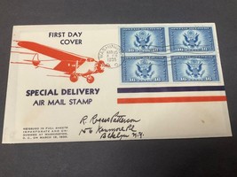 1935 U.S. FIRST DAY COVER  # CE1 SPECIAL DELIVERY AIR MAIL FDC PLATE BLOCK - $38.36