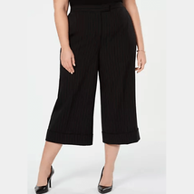 Anne Klein Plus Size Striped Cropped Wide-Leg Pants, Size 24W - £31.90 GBP