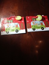Set Of 2 Small Happy Holidays Christmas bag - $9.78