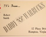 Vintage CB Ham radio Card KMK 1034 Hampton Virginia Daddy Warbucks - $4.94