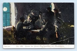 WWI German Army Behind The Front A lGame of Mondschein UNP DB Postcard M2 - £11.51 GBP