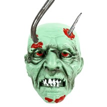, Halloween Chained Hanging Zombie Head - Scary Hanging Halloween Decorations Ou - £30.83 GBP