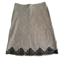 Speechless Gray Plaid Lace Trim A-line Skirt Size 5 Juniors - £10.47 GBP