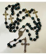 Our Father Antique Crosses Rosary Necklace Urn - $54.63 CAD