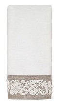 Avanti Coventry Fingertip Towel Embroidered White Bathroom 18x11&quot; - £15.33 GBP