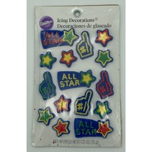 Vintage Wilton Icing Decorations All Star Sports Cake Decorating Toppers... - $12.73