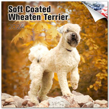 Wheaten Terrier Soft Coated Wall Calendar 2024 Animal DOG PET Lover Gift - £19.77 GBP