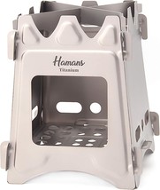 Hamans Titanium Wood Burning Stove, Camp Stove, Foldable Titanium Portable - £37.71 GBP