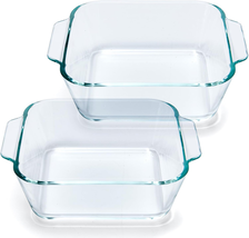 Small Casserole Dishes 2 Pack, 5 Inch Glass Square Baking Dish Individua... - $59.41 CAD