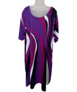 Avenue Vibrant Purple Black Swirl Short Sleeve Dress sz 30/32 NWT - €34,27 EUR Avenue Vibrant Purple Black Swirl Short Sleeve Dress sz 30/32 NWT - €34,27 EUR