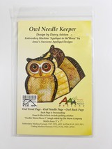 Annas Awesome Applique Designs, Owl Needle Keeper, Machine Embroidery - $9.89