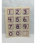 Vintage 1970s Limpygraph 11 Diecut Sheet Cubes 0-9 - $748.28 MXN