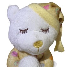 HugFun 9" Plush Yellow White Praying Bear Now I Lay Me Down to Sleep Stuffed Toy - £9.80 GBP