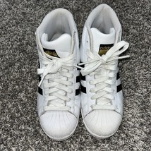 White/Black Adidas Superstar shell toe PCI 789002 Sneaker Shoe Size 4 - $29.70