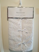 Waterford Fine Linens Luxury Tree Skirt NEW 54&quot; White/Gold Winter Scroll Design - £48.22 GBP