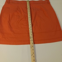 Lee Mid-Rise Fit Women's Orange Skirt Fake Pockets Size 16 Medium image 9