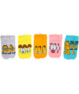 Garfield I Think Not Women&#39;s No Show Socks 5-Pack Multi-Color - £15.72 GBP