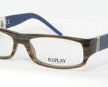 REPLAY RE629 T27 BROWN OLIVE BLUE EYEGLASSES GLASSES PLASTIC FRAME 52-14... - $76.21