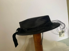Vintage Child adjustable Black hat - £10.01 GBP