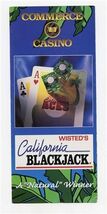 Commerce Casino Wisted's California Blackjack Brochure Commerce California - $21.78