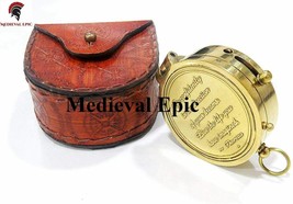 Medieval Epic Brass Compass Thoreau&#39;s Go Confidently Quote Engraved Compass - £22.48 GBP