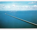 Sunshine Skyway Bridge Bridge St Petersburg Florida FL UNP Chrome Postca... - £2.11 GBP