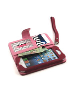 New For iPhone 5S 5C 5SE Leather Flip Cover Credit Card Wristlet Wallet ... - €6,94 EUR