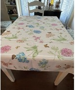 Lenox Butterfly Meadow 52&quot; x 70&quot; Rectangular Floral Tablecloth - $27.00 CAD