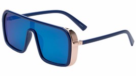 Vienna Square One Piece Flat Top Side Shield Men Women Aviator Sunglasses AV-169 - £8.02 GBP+