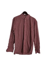 Wrangler Riata Mens Shirt Size Large Red Plaid Button Front Long Sleeve - £19.35 GBP