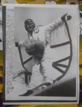 Original Press Photo Backstamped 1956 Leo Valentin Daredevil Parachutist Death - £75.66 GBP