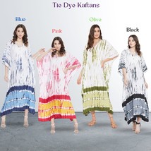 Tie Dye Printed Polyester Plus Size Kaftan Dress for Women by Gypsie Blu - £13.42 GBP