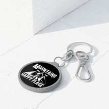 Stylish Round Custom Keyring with TPU and Acrylic, Mountain design, for Kids, Un - £14.77 GBP