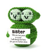 LEJIAJINW Handmade Mini Peas Gift for Sister Best Friend Cute Valentine - $15.47 CAD